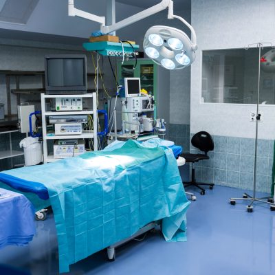 Interior view of operating room in hospital